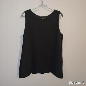Banana Republic Size S Black Sleeveless Tank Top Womens Blouse Cross Back